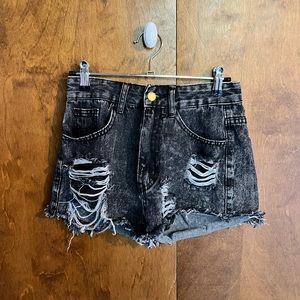 ripped jean shorts